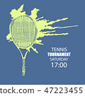Abstract tennis racket. 47223455