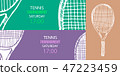 Set of color designs of banners for tennis. 47223459