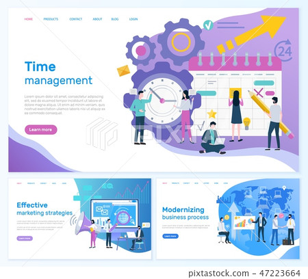 Time Management and Effective Marketing Strategies - Stock Illustration ...