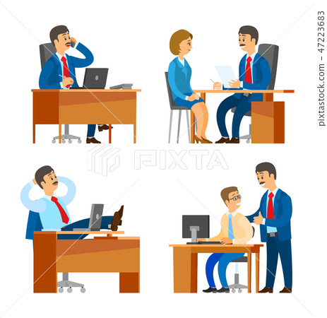 Boss Chief Executive Interviewing Candidate on Job Boss Chief Executive Interviewing Candidate on Job 47223683