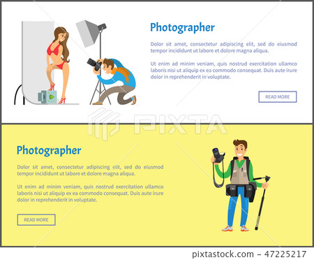 Photographer Making Photo Session Girl in Bikini Photographer Making Photo Session Girl in Bikini 47225217