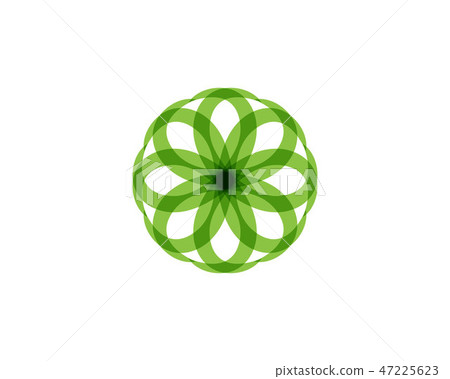 floral patterns logo and symbols on a white floral patterns logo and symbols on a white 47225623