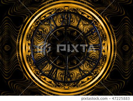 Luxury design of watch with old vintage clock face 47225883