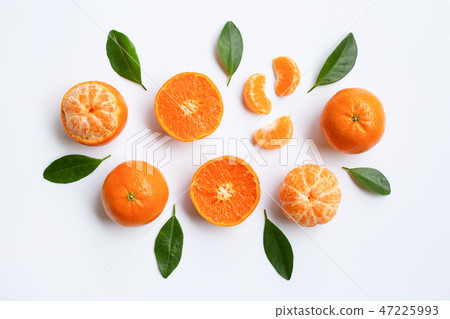 Mandarin Orange. White Background 47225993