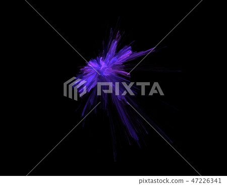 blue combustion on black background, fractal illustration blue combustion on black background, fractal illustration 47226341