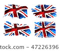 Collection of old grunge flags for United Kingdom. 47226396