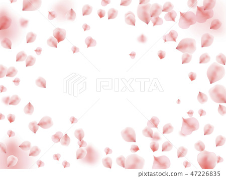 Abstract background with flying pink rose petals 47226835