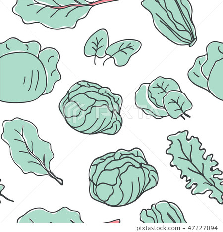 Healthy keto food vector seamless pattern 47227094
