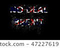 Exploding No Deal Brexit Text in Union Jack colour 47227619