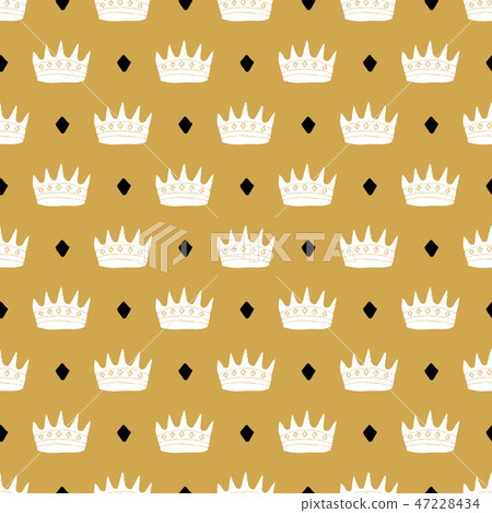 Crown Seamless Pattern, royal background, Vector - Stock Illustration ...
