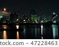 Factory night view, Mizushima, Okayama Prefecture 47228463