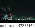 Factory night view, Mizushima, Okayama Prefecture 47228464
