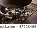 Warm hearth of charcoal fire 47228466