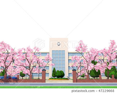 櫻桃學校學校門畢業畢業春天 櫻桃學校學校門畢業畢業春天 47229668