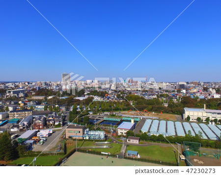 "Tachikawa cityscape" taken from the sky with a drone (5-chome, Tachikawa-shi, Tokyo) "Tachikawa cityscape" taken from the sky with a drone (5-chome, Tachikawa-shi, Tokyo) 47230273