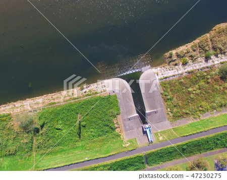 Tamagawa's "Futomon" ~ Aerial photograph with drone (5-chome Nishikicho, Tachikawa-shi, Tokyo) 47230275
