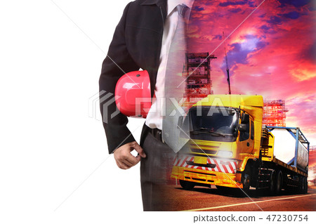 truck transport container with logistics concept truck transport container with logistics concept 47230754