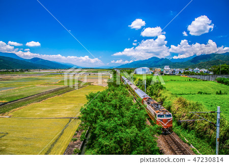 台灣花蓮玉里火車風光Asia Taiwan Hualien scenery 47230814
