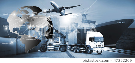 import-export and logistics ,shipping business 47232269