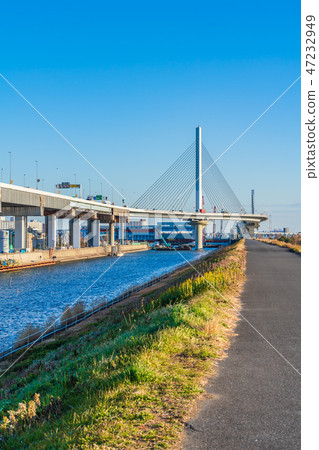 綾瀨河和大都會高速公路葛飾豎琴橋 綾瀨河和大都會高速公路葛飾豎琴橋 47232949