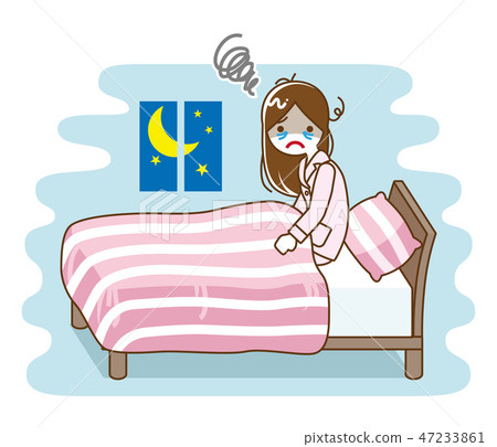 Young woman suffering from insomnia-sleep troubles Young woman suffering from insomnia-sleep troubles 47233861