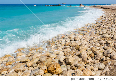 Summer Lefkada coast, Greece 47235089