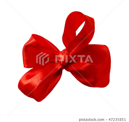 Red silk ribbon bow 47235851