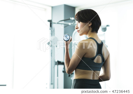 Fitness Sports Gym Training Middle Female Exercise 47236445