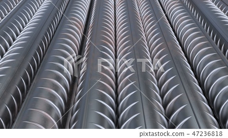 iron armature a3 steel concrete construction 3d illustration 47236818