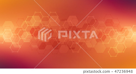 Geometric background texture with molecular structures and chemical engineering. Abstract background 47236948
