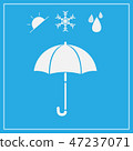 Umbrella cute style icon isolated background. 47237071