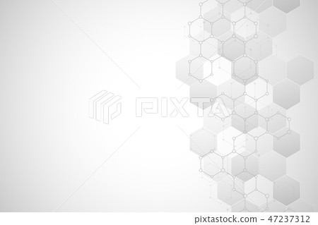 Geometric background texture with molecular structures and chemical engineering. Abstract background Geometric background texture with molecular structures and chemical engineering. Abstract background 47237312