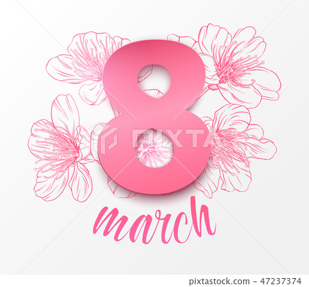 International women day poster in paper style 47237374