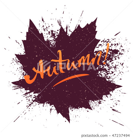 Autumn hand written inscription Autumn hand written inscription 47237494