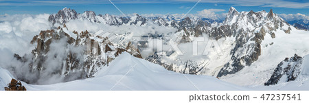 Mont Blanc mountain massif view Mont Blanc mountain massif view 47237541