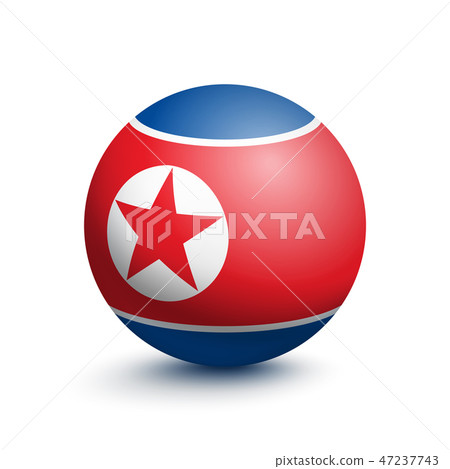 Flag of North Korea in the form of a ball 47237743