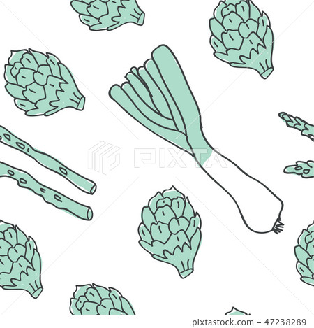 Healthy keto food vector seamless pattern 47238289