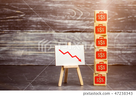 Wooden cubes with the image of the dollars Wooden cubes with the image of the dollars 47238343