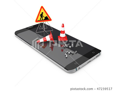 3d Illustration of Phone repair and service concept Isolated white 3d Illustration of Phone repair and service concept Isolated white 47239517