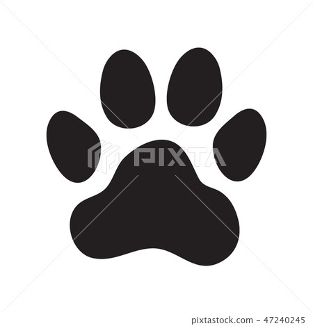 Animal's (dog's) paw print 47240245