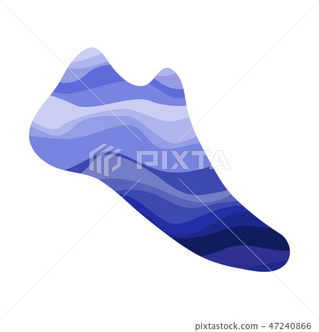 Shoe with a wavy blue pattern 47240866