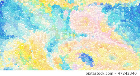 Colorful detailed geometric mosaic tiles closeup material texture background, front view (seamless connection, high resolution 3D CG rendering ∕ coloring illustration) Colorful detailed geometric mosaic tiles closeup material texture background, front view (seamless connection, high resolution 3D CG rendering ∕ coloring illustration) 47242340
