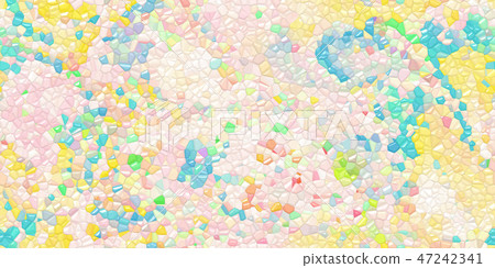 Colorful detailed geometric mosaic tiles closeup material texture background, front view (seamless connection, high resolution 3D CG rendering ∕ coloring illustration) Colorful detailed geometric mosaic tiles closeup material texture background, front view (seamless connection, high resolution 3D CG rendering ∕ coloring illustration) 47242341