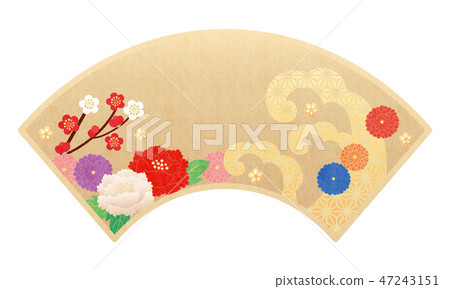 切材料 - 日本花卉花,風扇1技術 切材料 - 日本花卉花,風扇1技術 47243151