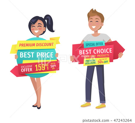 Premium Discount Special Offer Vector Illustration 47243264