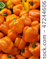 Stunning orange bell pepper in supermarket 47244606