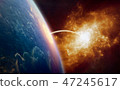 Sci-fi background - teleportation to another world 47245617
