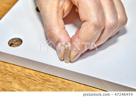 Furniture assembly, use of hardwood dowel pins 47246454