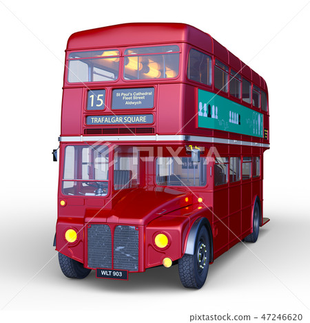 Two-storey bus - Stock Illustration [47246620] - PIXTA