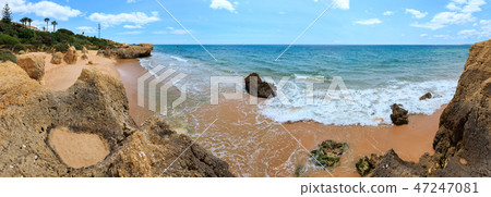 Albufeira beach (Algarve, Portugal). Albufeira beach (Algarve, Portugal). 47247081
